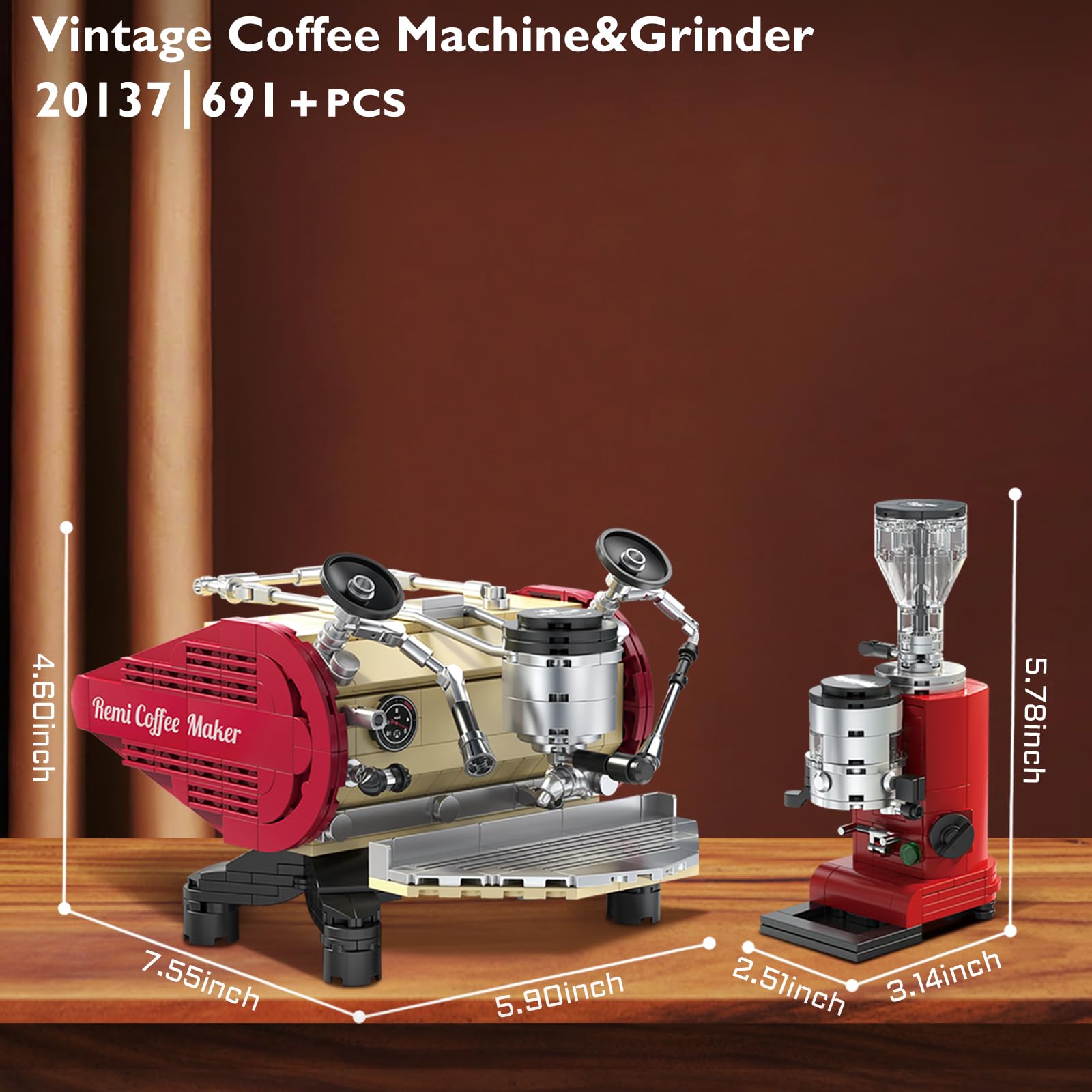 Amazon.co.jp: JMBricklayer コーヒーマシン 組み立ておもちゃ 20137